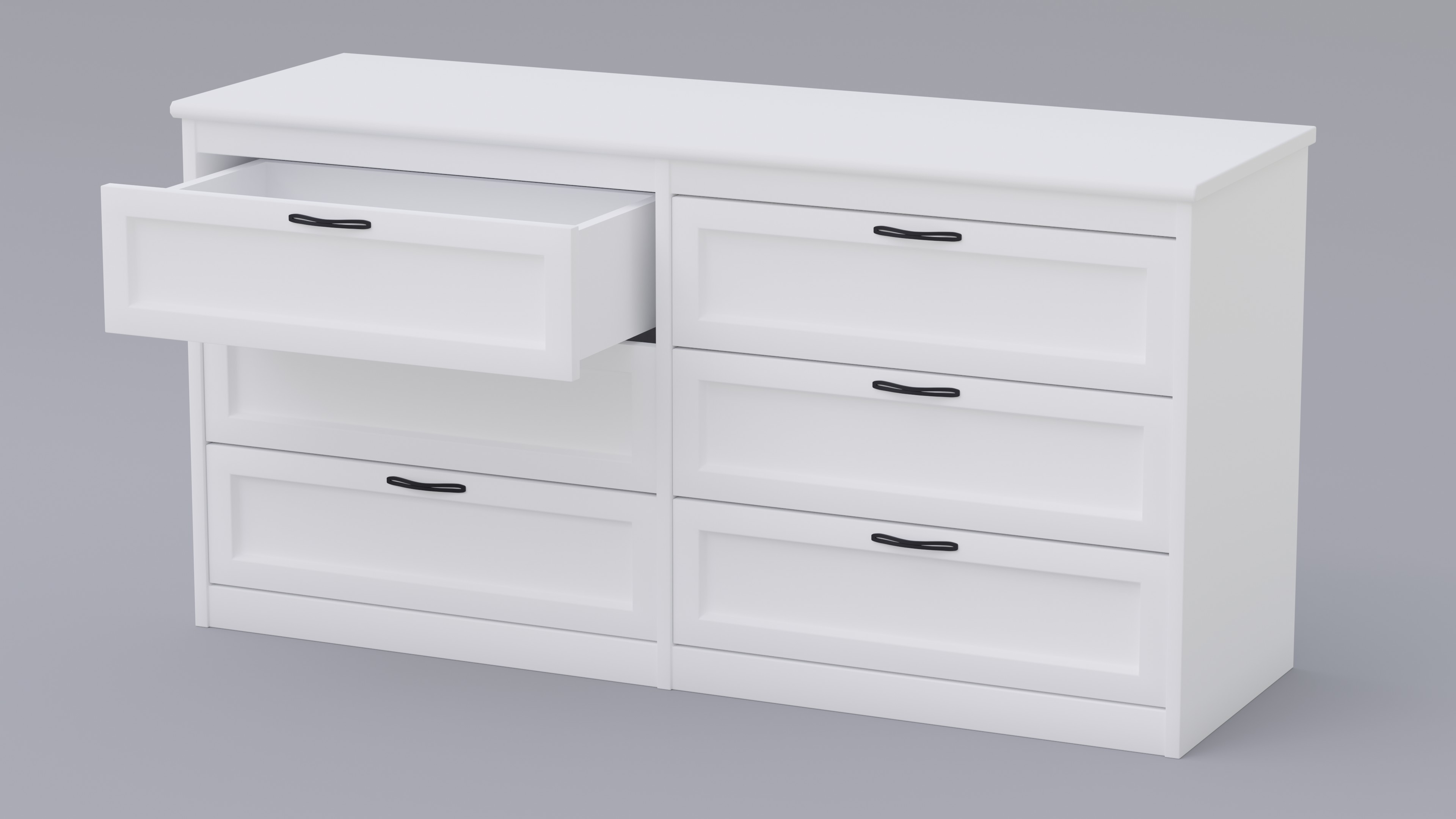 White Dresser With Fully Modelled Drawers preview image 2